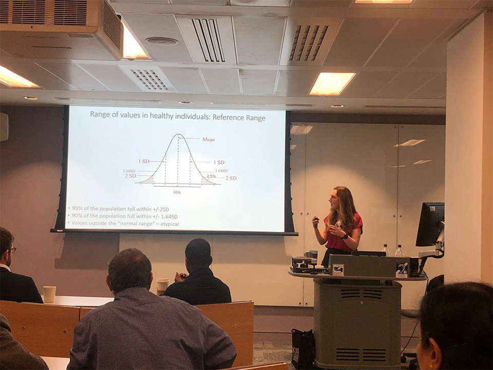 Xonference speaker with chart